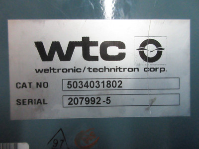 WTC Robotron 5034031802 Series 400 Weldbasic Control Operator Display Interface (TK2680-3)
