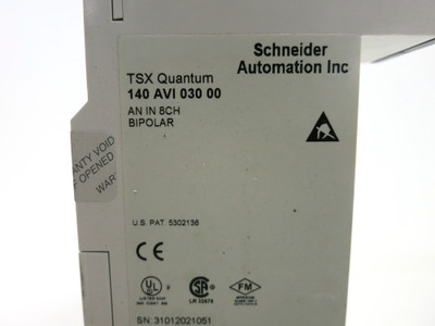 Schneider 140AVI03000 Analog Input 8Ch Bipolar TSX Quantum PLC 140-AVI-030-00 (NP1729-37)