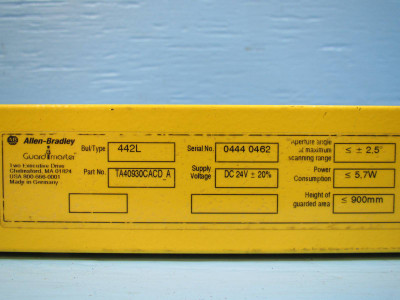Allen Bradley GuardMaster 442L-TA40930CACD Safety Light Curtain 900mm TA40930 (NP1758-3)
