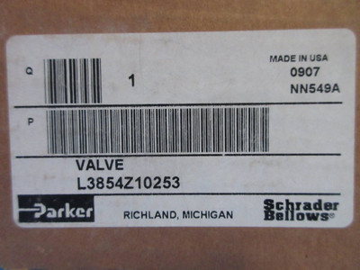 NEW Parker Schrader Bellows L3854Z10253 Valve Assembly 140 PSI 120V NIB (TK2878-2)