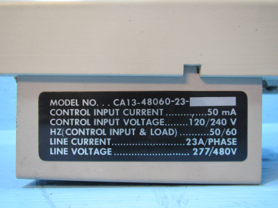 Barber Colman Solid State Contactor CA13-48060-23 SSC 120/240V 480V CA134806023 (NP1777-13)