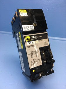 Image of Square D I-Line FH26030BC 30A Circuit Breaker 480/600V 2 Pole FA 30 Amp HACR