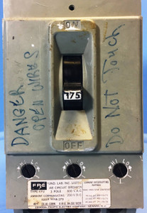 FPE HFJ631175 175A AB Circuit Breaker Type HFJ 600V 3P Federal Pacific 175 Amp (EM2279-1)