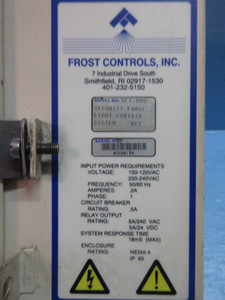 Frost Controls SF1-080 Security Force Light Curtain System Controller 120/240V (TK3026-1)