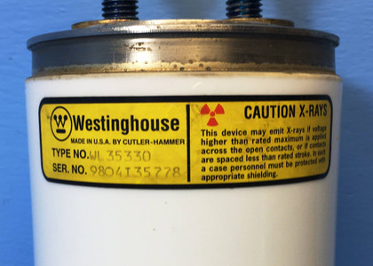 Westinghouse Type WL35330 Air Breaker Vacuum Interrupter Bottle VCP-WR WL-35330 (EM2317-3)