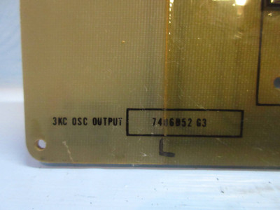 General Electric 7486D52-G3 Rev. L 3KC OSC Output Board PLC GE 7486D52G3 (TK3308-1)