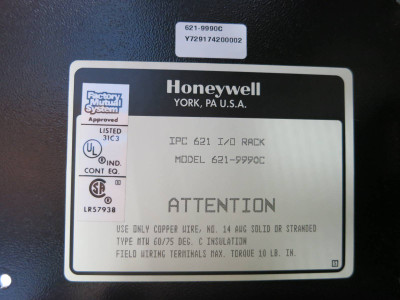 Honeywell 621-9990C Rack Chassis PLC Module 621 I/O 60445 IPC 6219991 In 12 Slot (NP1891-2)