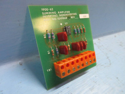 Fincor 1049868-01 Summing Amplifier Inverting Noninverting PLC Board 1900-62 (TK3672-2)