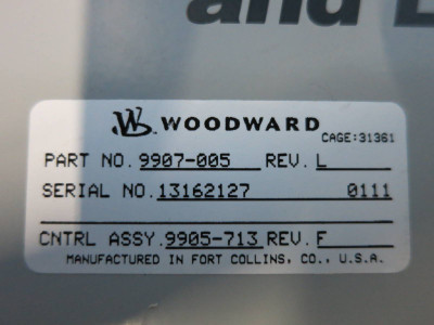 Woodward 9907-005 Rev. L Master Synchronizer and Load Control Relay PLC 9907005 (DW0603-1)