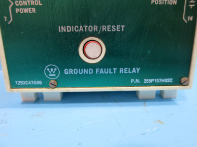 Westinghouse 1293C47G06 Ground Fault Relay Indicator Sensor 120V 125 255P157H02C (DW0668-15)