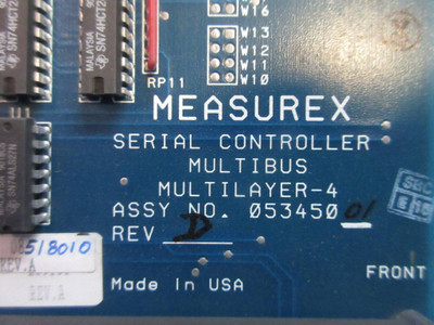 Measurex 05345001 Rev D Serial Controller Multibus Multilayer-4 Module PLC Board (TK3835-2)