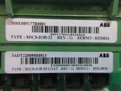 ABB SDCS-IOB-22 Rev. G I/O Digital External Isolated Module 3BSE005177R0001 (TK3901-2)