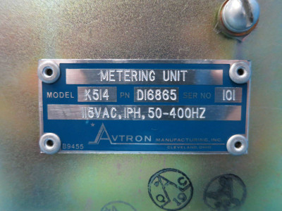 Avtron Model K514-D16865 Metering Unit Digital Readout Display 115V Power Supply (DW0760-1)