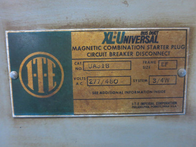 ITE UA31B 15A Breaker / Control Relay XL-U Combination Plug Busplug 3/4W Gould (DW0779-3)