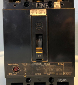 Westinghouse FB3480MRL 50A Circuit Breaker 480/600V 3P Type FB 160-480A 50 Amp (EM2971-1)
