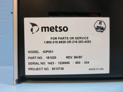 Valmet Metso Automation IOP351 181220 Rev B4/B7 Relay Output Module PLC Out (NP2012-295)