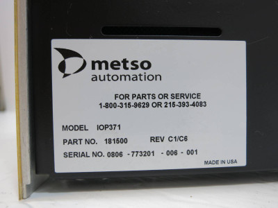 Valmet Metso Automation IOP371 181500 Rev C1/C6 I/O Bus Extender Module PLC (NP2049-1)
