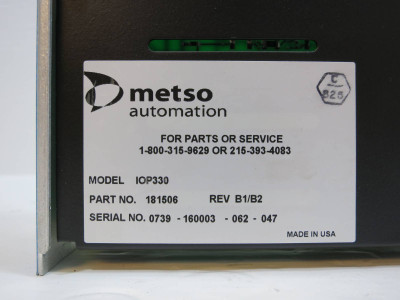Valmet Metso Automation IOP330 181506 Rev B1/B2 Digital Input Module DC 24V (NP2045-8)