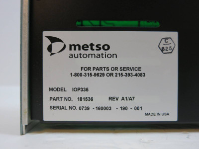 Valmet Metso Automation IOP335 181536 Rev A1/A7 Counter/Timer Module PLC IOP 335 (NP2046-4)