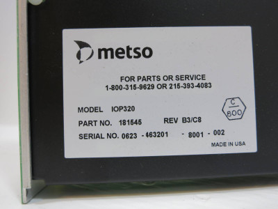Valmet Metso Automation IOP320 181545 Rev B3/C8 Analog Output Module PLC IOP 320 (NP2047-2)
