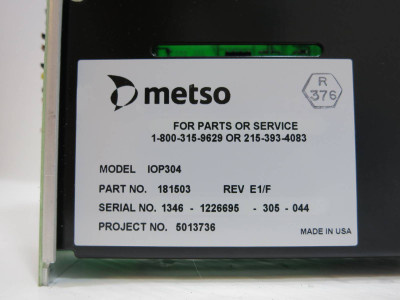 Valmet Metso Automation IOP304 181503 Rev E1/F TC/Mv Input Module PLC IOP 304 In (NP2053-22)