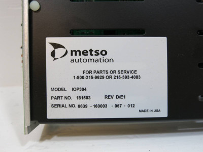 Valmet Metso Automation IOP304 181503 Rev D/E1 TC/Mv Input Module PLC IOP 304 In (NP2069-1)