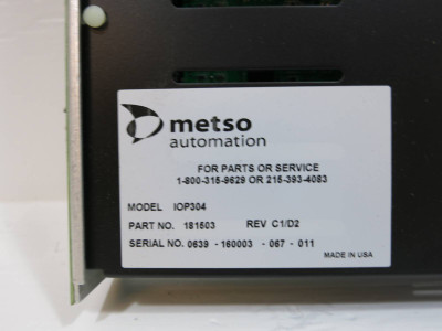 Valmet Metso Automation IOP304 181503 Rev C1/D2 TC/Mv Input Module PLC IOP 304 (NP2068-1)