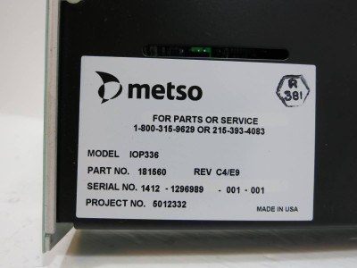 Valmet Metso Automation IOP336 181560 Rev C4/E9 QUAD PAT Module PLC IOP 336 (NP2078-1)