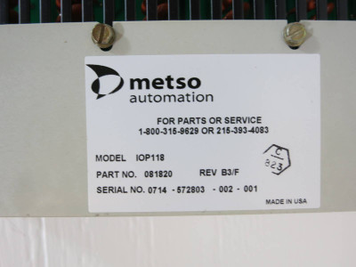 Valmet Metso Automation IOP118 081820 Relay Output Module Rev B3/F PLC IOP 118 (NP2092-1)