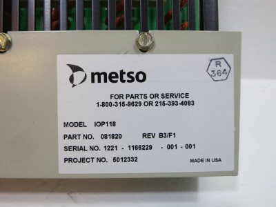 Valmet Metso Automation IOP118 081820 Relay Output Module Rev B3/F1 PLC IOP 118 (NP2090-2)