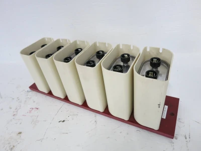 Image of GE 246B9953BM G02 Lot of 6 A97F8731 Capacitor Bank Module 1.2uf 2000VAC 3000VDC