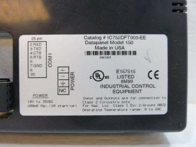 GE Fanuc IC752DFT000-EE Industrial Control Panel Display Operator Interface (NP2142-1)