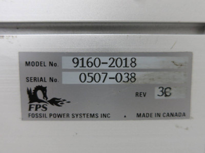 FPS 9160-2018 Rev 3C Flame Monitor Protection Detector Scanner Fossil Power PLC (DW1125-6)