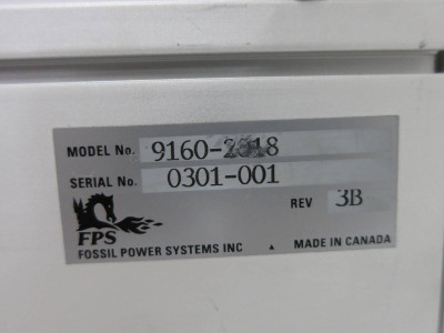 FPS 9160-2018 Rev 3B Flame Monitor Protection Detector Scanner Fossil Power PLC (DW1124-3)