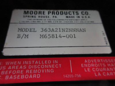 Moore 363A21N2NNNAN Multipoint Digital Recorder 16084-1-5 16085-21-1 15999-202 (TK4463-1)