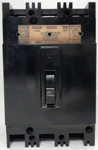 CH Westinghouse FA3020 20A Circuit Breaker 14ka @ 480/600V 3P 368D451G18 20 Amp (EM3177-23)