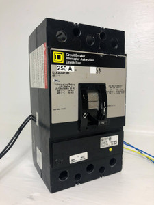 Square D KCF342501386 250A Breaker KCF34250 w/ Shunt & Aux 480 VAC 3P 250 Amp (EM3255-5)