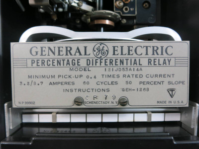General Electric 12IJD53A14A Percentage Differential Relay GE Type IJD 8.7 Amp (TK4581-16)