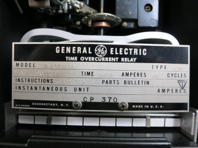 General Electric 12IAC51A1A Time Overcurrent Relay GE Inverse Time Type IAC (TK4590-6)