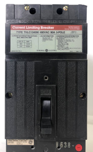 GE THLC134090 150A Current Limiting Circuit Breaker 90 Amp Trip General Electric (EM3548-1)