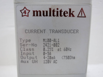 Multitek M100-AL1 Current Transducer 0.25% at 60Hz 0-5A (TK5018-4)