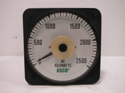 Asco 491942-041-D-W BLS-77 0/2500 AC Kilowatts Meter (TK5077-2)