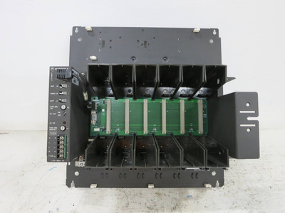 Motorola F6985A 6 Slot Rack Chassis PLC Module w/ FPN5128A Power Supply FRN5547A (DW1611-1)