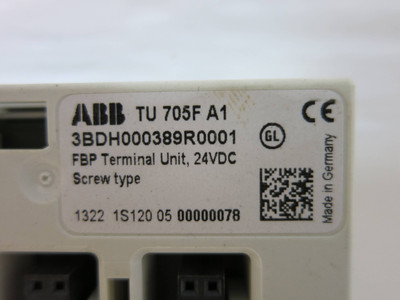 ABB TU705F A1 3BDH000389R0001 AC700F Freelance FPB Terminal Unit AC 700F PLC DCS (DW1655-1)