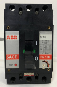 ABB SACE SN 160 Circuit Breaker w/ Shunt 690V 3 Pole 160 Amp SN160 (EM3723-2)