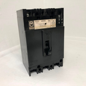 CH Westinghouse FA3070 70A Circuit Breaker 480/600V 3 Pole Type FA 70 Amp flaw (EM3862-4)