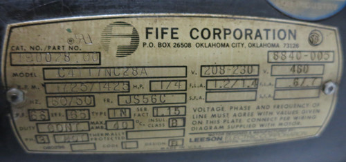 Fife E25B-1AMAA1A Pneumohydraulic Power Unit w Servo Valve 631-175C 190028.00 (GA0101-1)