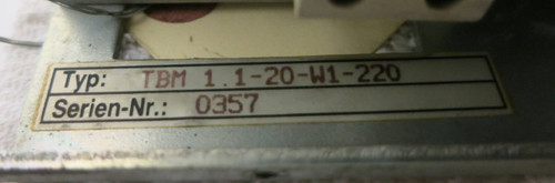 Indramat AC Servo Bleeder-TBM 1.1-20-W1-220 214-8 15K 8041 TBM1120W1220 (GA0124-1)