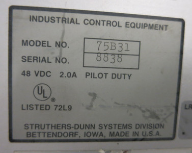 Industrial Control Equipment 75B31 48 VDC Output Module PLC Uticor Rev H Blue (GA0132-17)