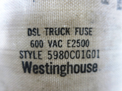 Westinghouse 5980C01G01 2500A 600V DSL Breaker Truck Fuse 6DSL-E2500 2500 Amp (DW2191-9)